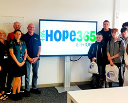 people standing in front of screen