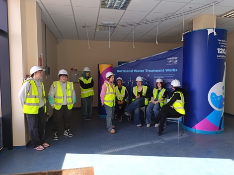 Group of Belfast Met students on a site visit to NI Water