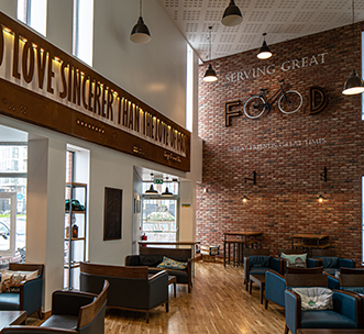 Interior of restaurant