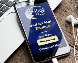mobile phone with belfast met app open